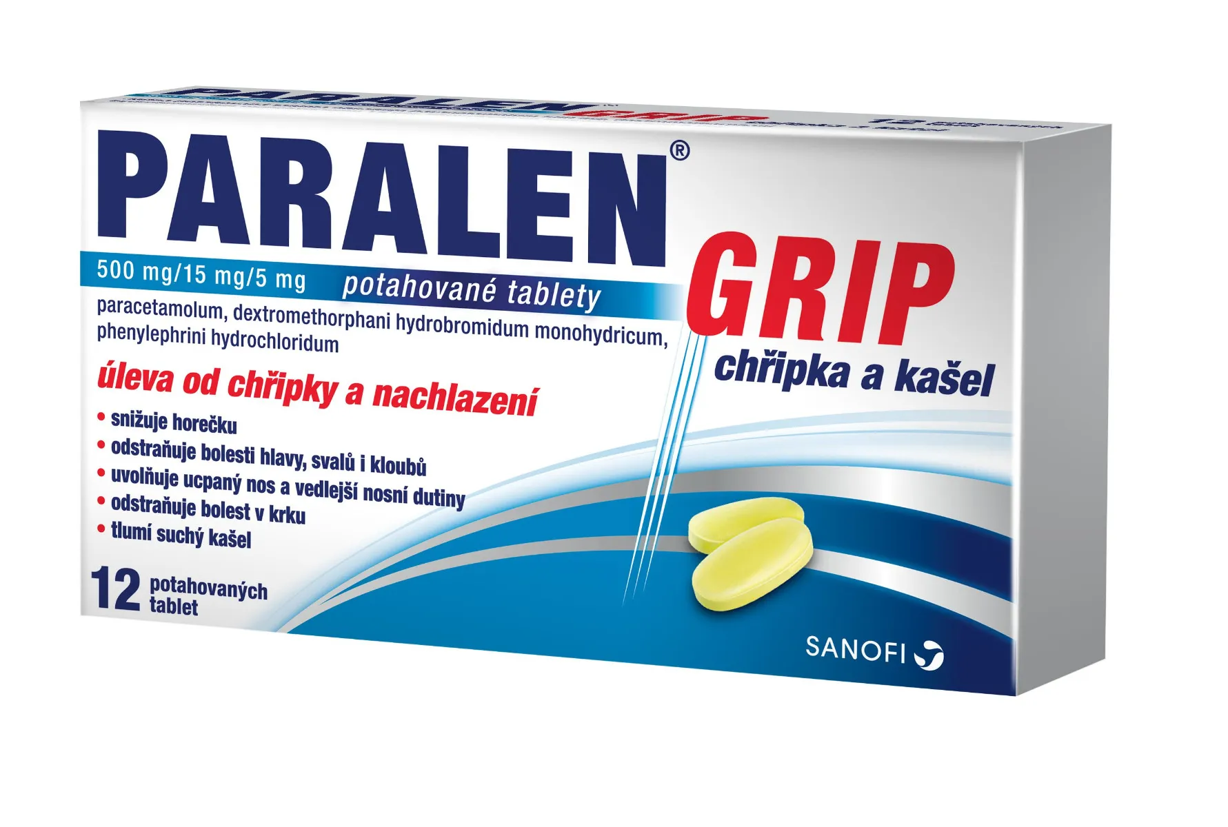 Paralen Grip Chřipka a kašel 12 tablet