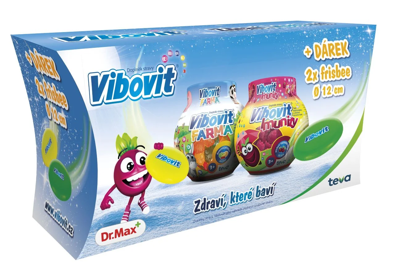 Vibovit želé multivitaminy 2x50 ks + dárek 2x Frisbee