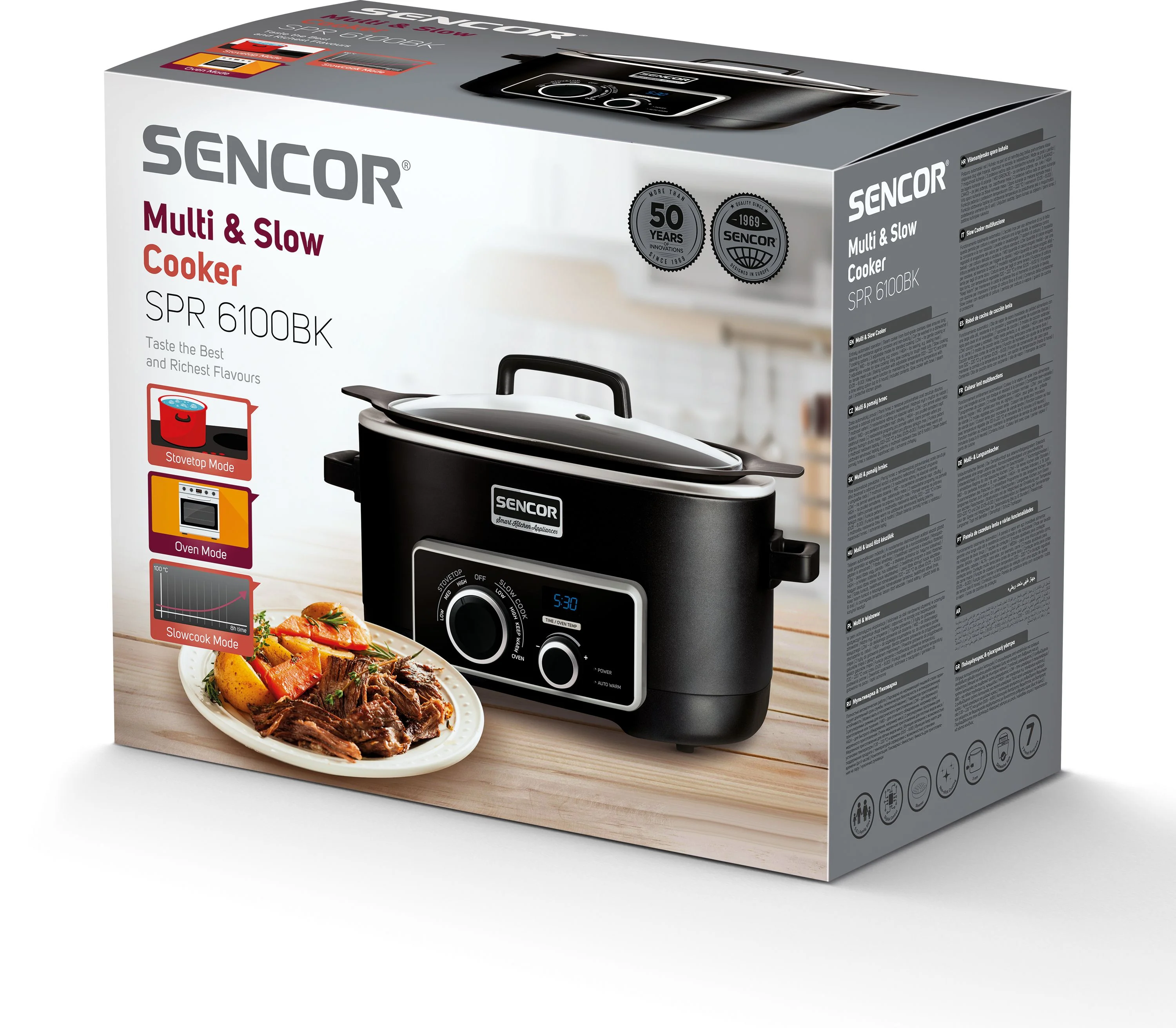 SENCOR SPR 6100BK pomalý hrnec