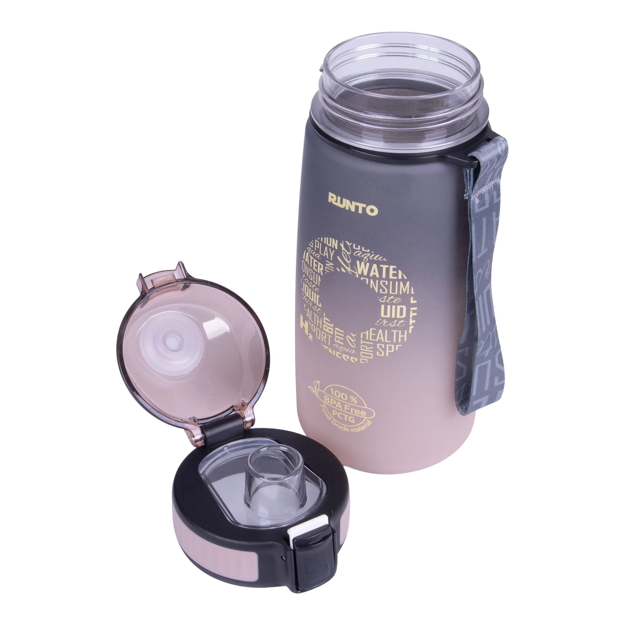 RUNTO Láhev AQUA-GO 630ml Brown