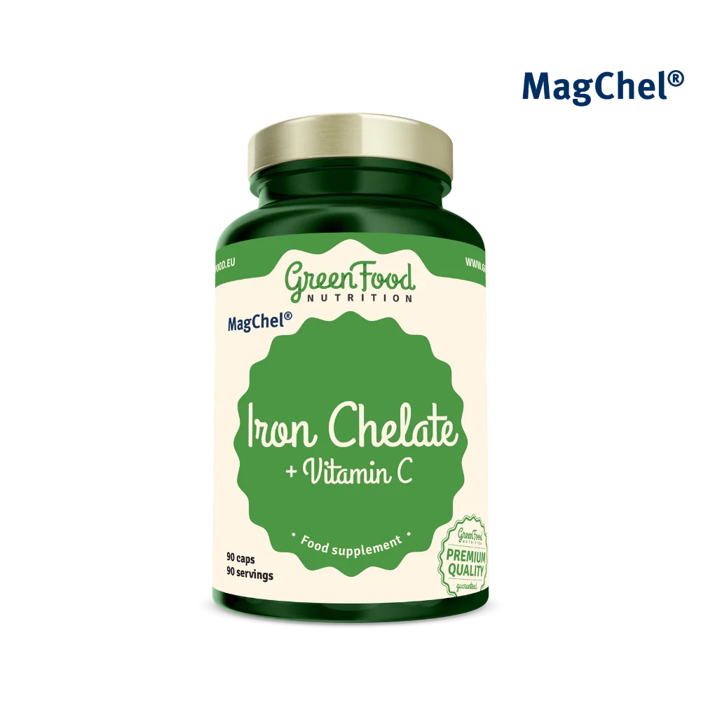 GreenFood Nutrition Iron Chelate+Vitamin C 90 kapslí