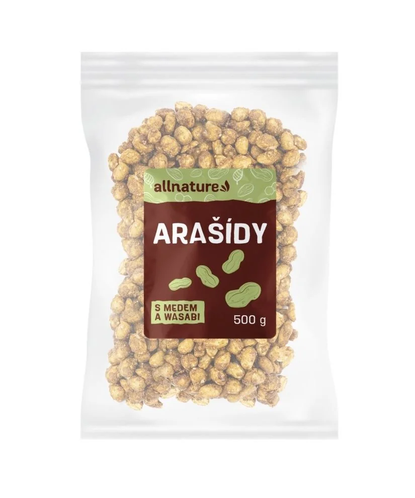 Allnature Arašídy s medem a wasabi 500 g