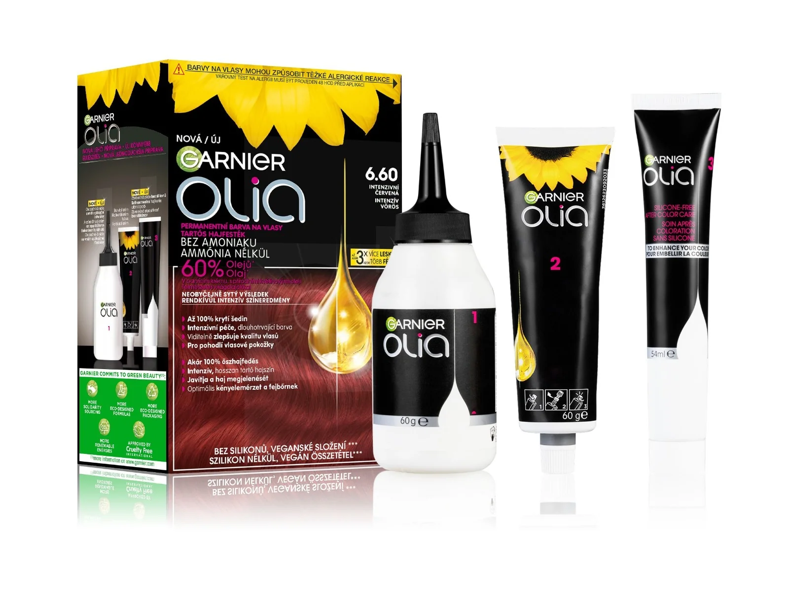 Garnier Olia 6.60 Intenzivní červená permanentní barva na vlasy