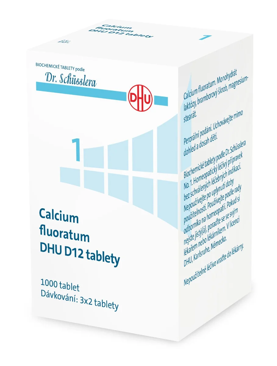 Schüsslerovy soli Calcium fluoratum DHU D12 1000 tablet