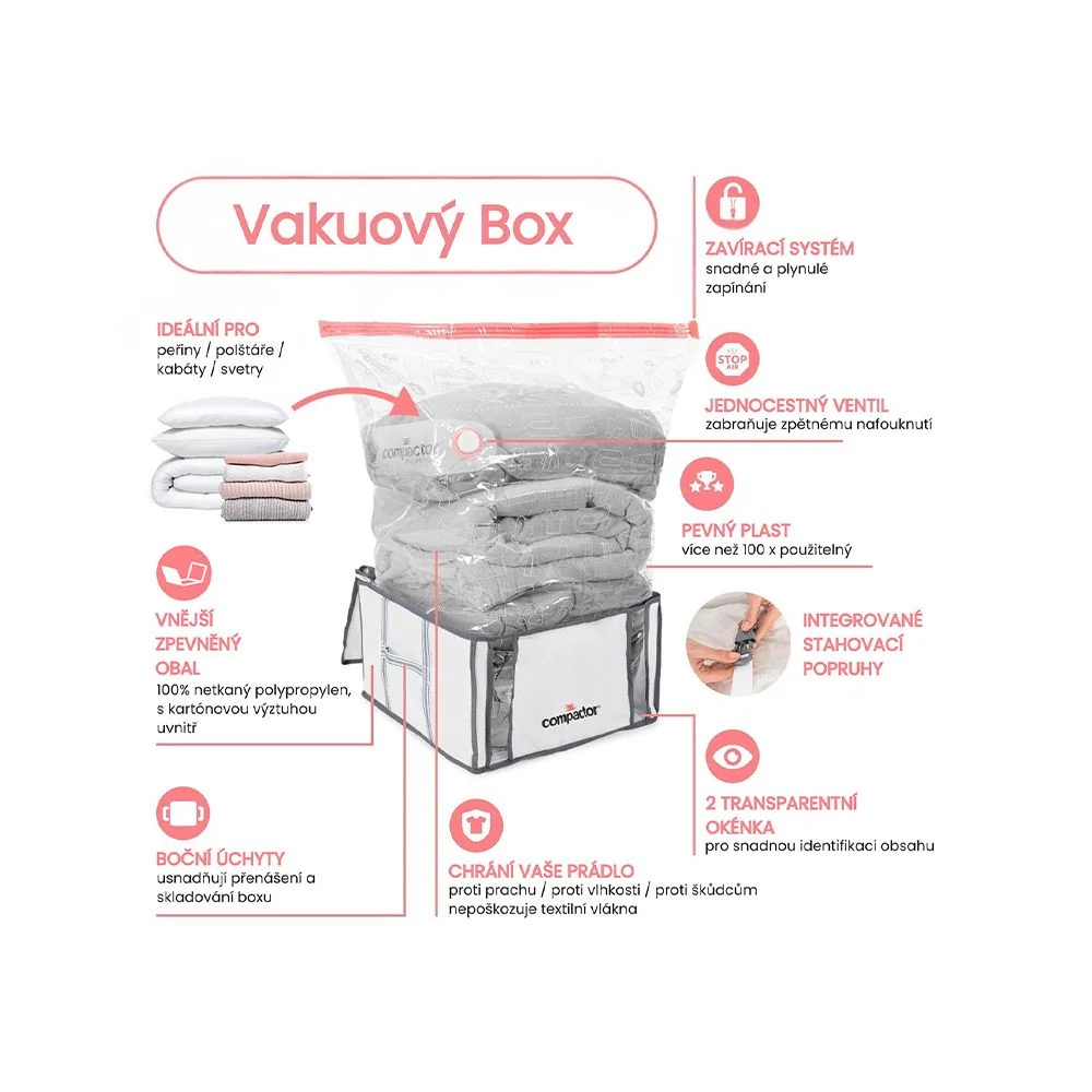 Compactor Life M 125 l úložný box s vakuovým sáčkem