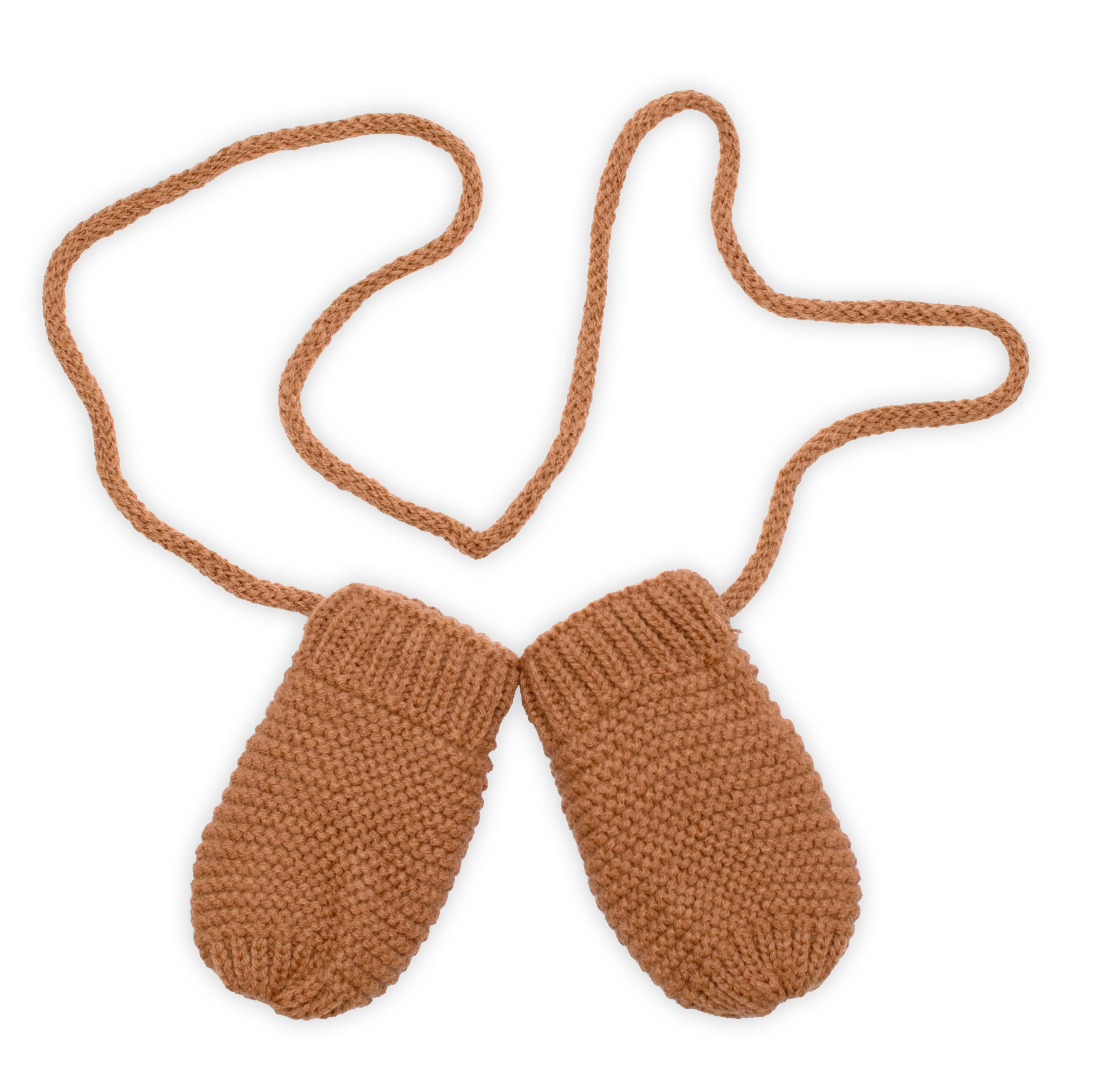 Baby Nellys Dětská sada, zimní čepice s šálou + rukavičky 3D, Teddy Bear - hnědá