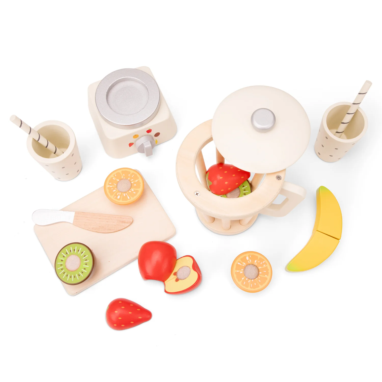 New Classic Toys Dřevěný smoothie mixér s ovocem