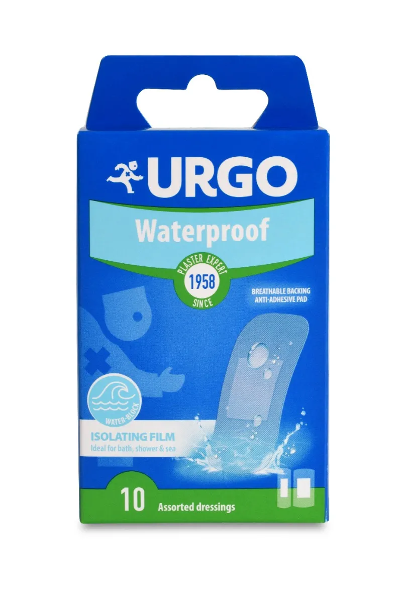 Urgo Waterproof Aquafilm 2 velikosti voděodolná náplast 10 ks