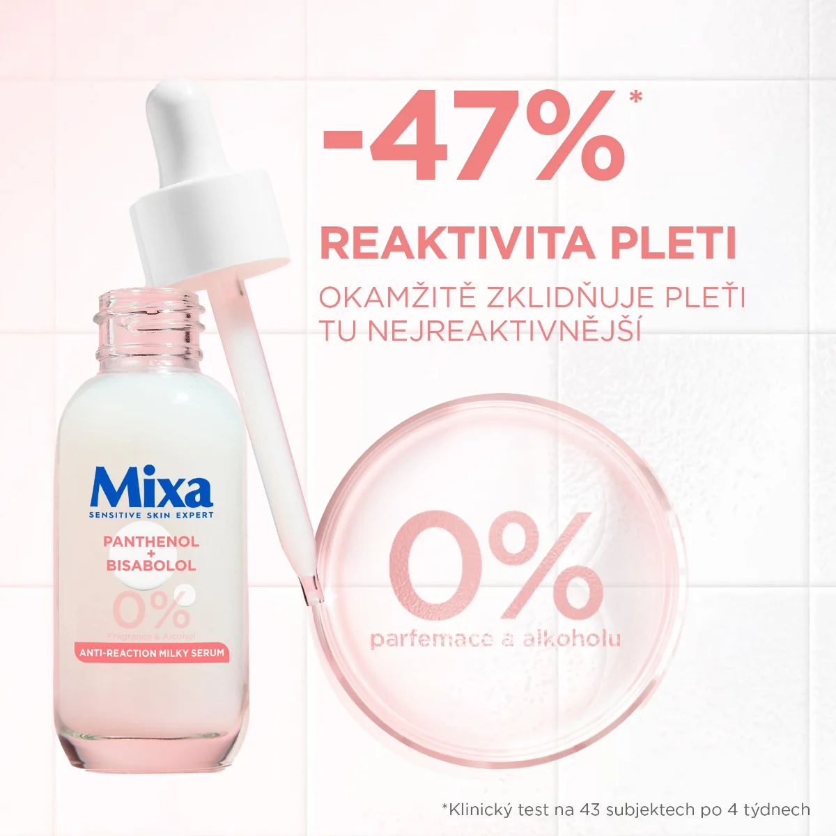 Mixa Anti-Reaction Zklidňující mléčné sérum s panthenolem 30 ml