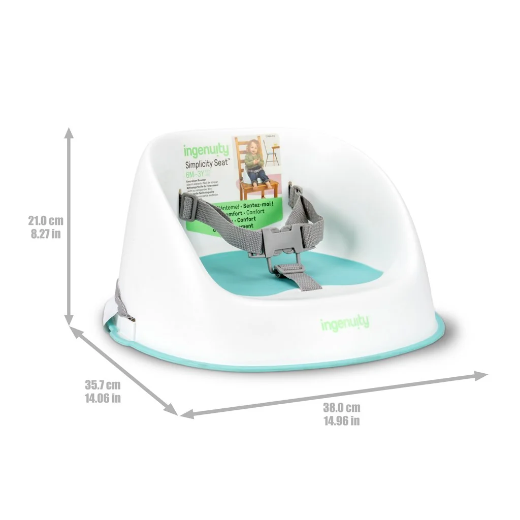 Ingenuity Jídelní židlička na židli Simplicity Seat™ Teal 6m+, do 15kg