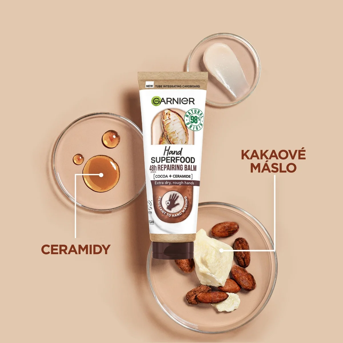 Garnier Hand SuperFood regenerační krém na ruce s kakaem 75 ml
