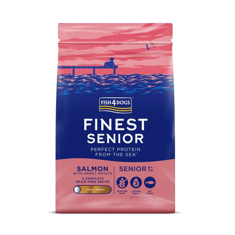 Fish4Dogs Granule malé prostarší psy Finest losos se sladkými bramborami 1,5 kg, 8+