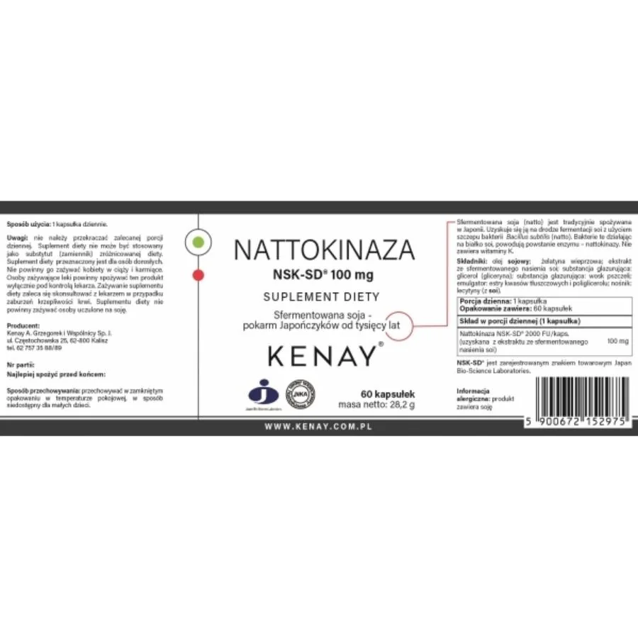 Kenay Nattokináza NSK SD 60 kapslí