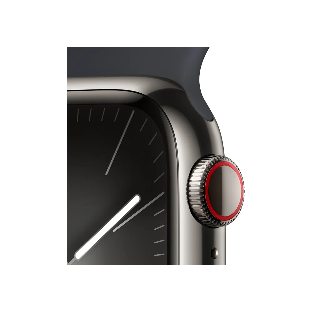 Apple Watch S9 Cellular 41 mm sport band S/M smart hodinky Graphite/Midnight