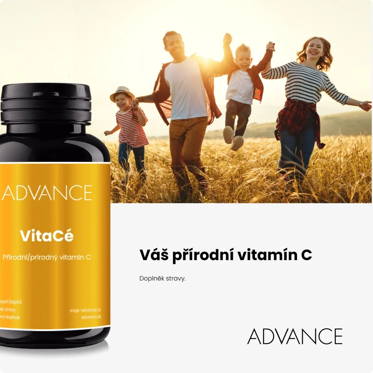 ADVANCE VitaCé přírodní vitamín C 60 kapslí