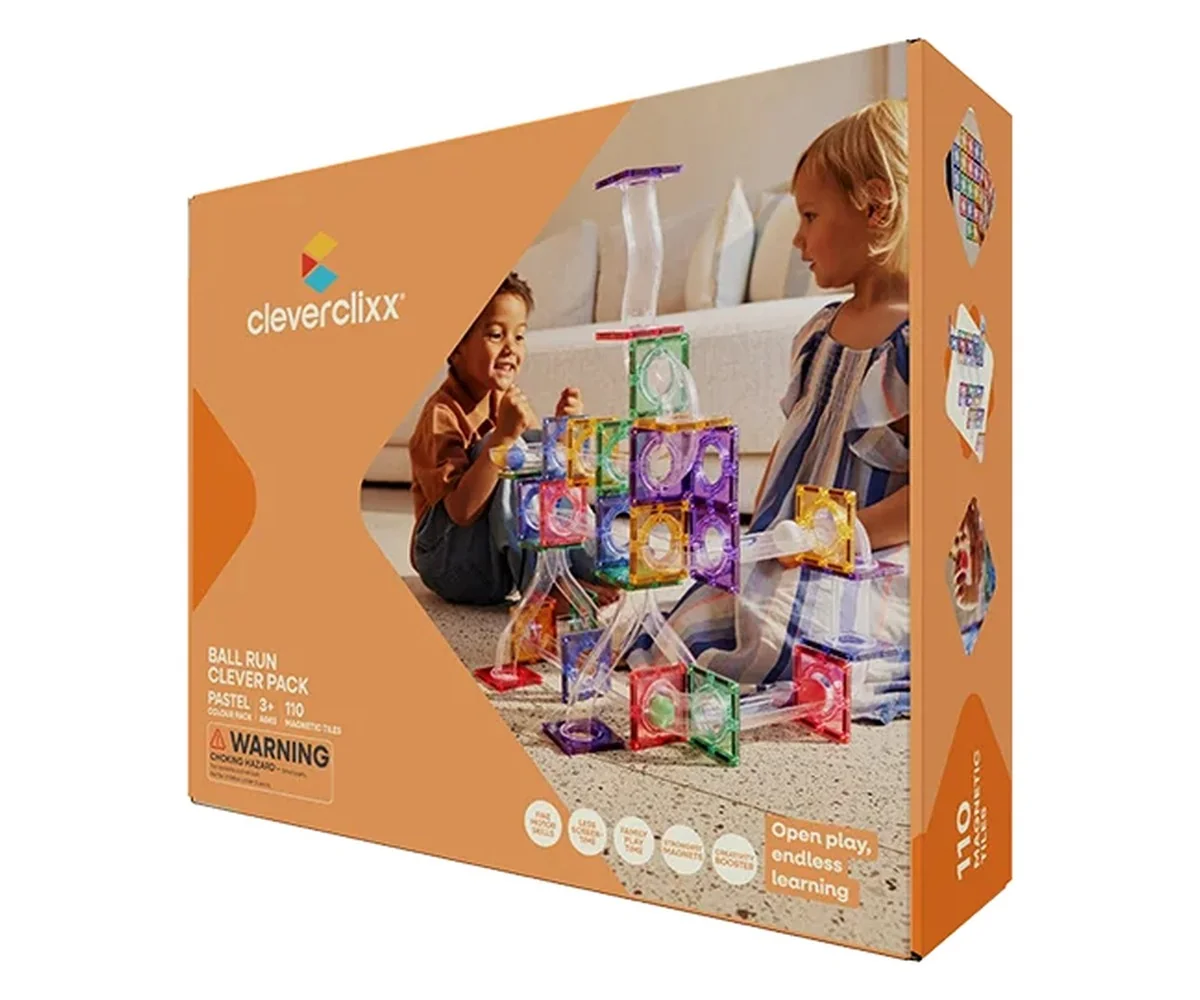 Cleverclixx Kuličková dráha Clever Pack Pastel 110 ks