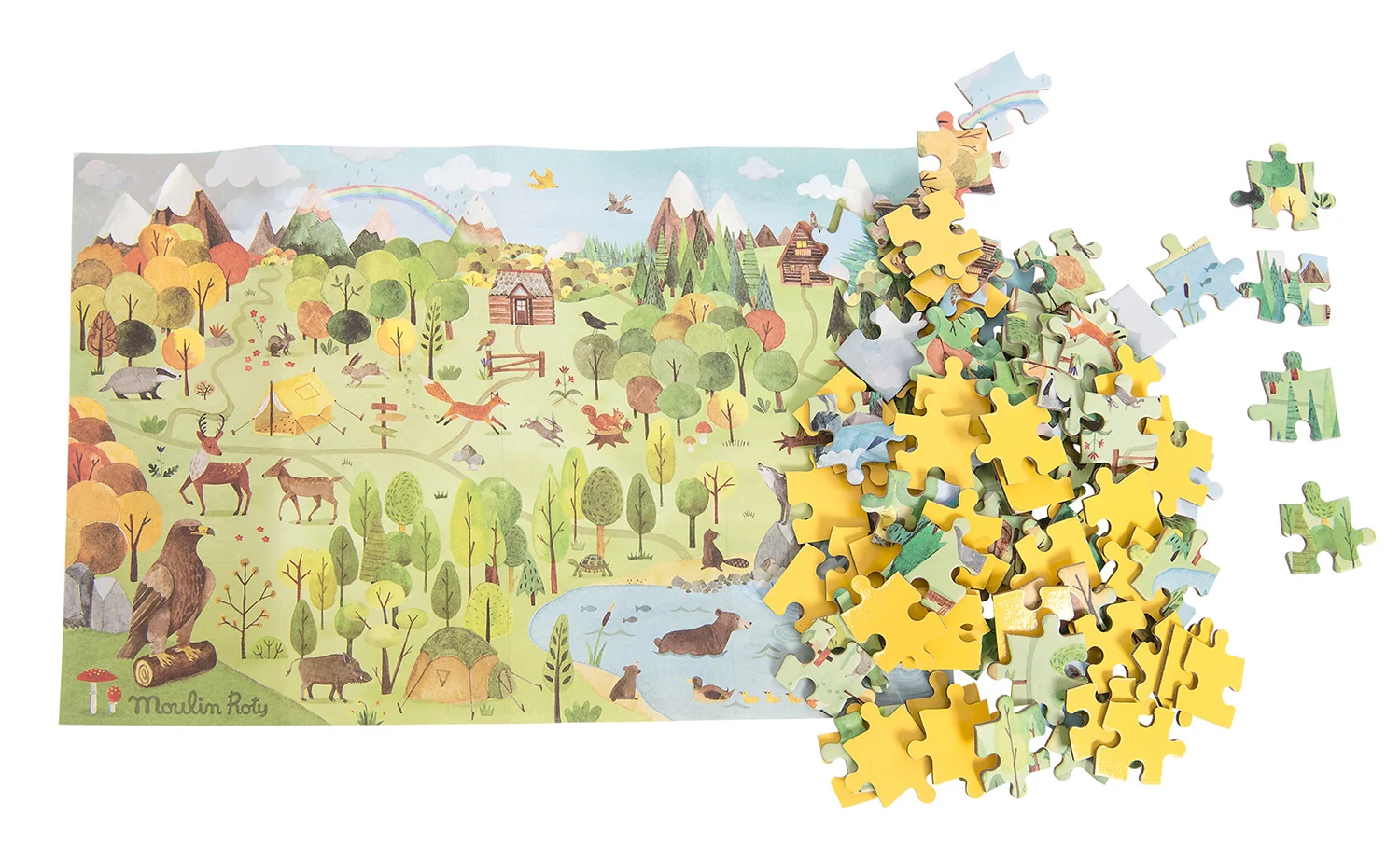 Moulin Roty Puzzle objevovatele Les - 96 pcs