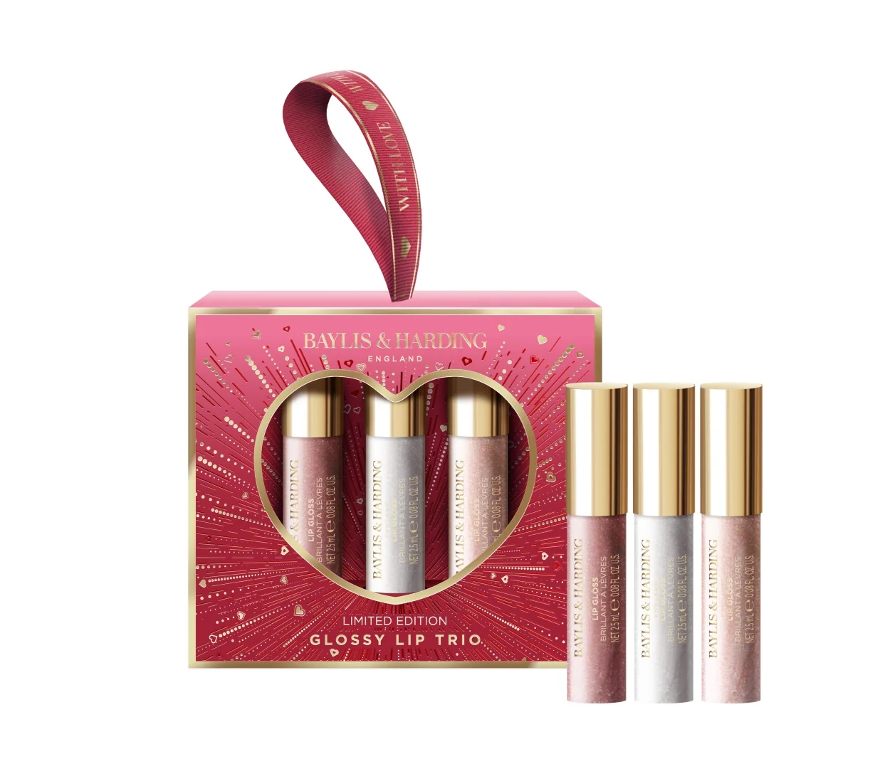 Baylis & Harding Sada lesků na rty Midnight Cherry 3x2,5 ml
