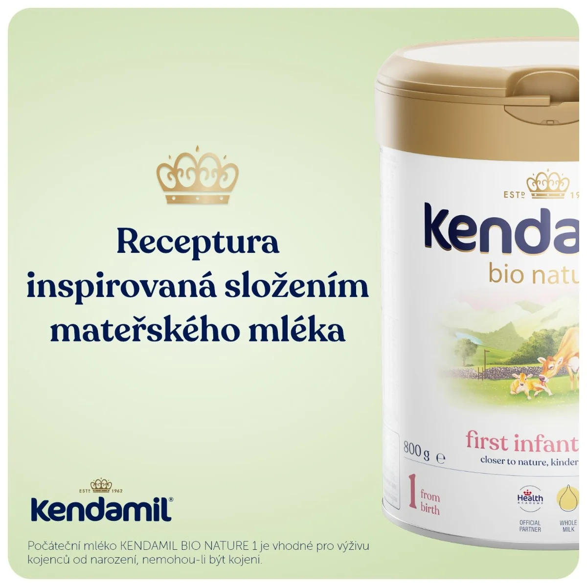 Kendamil 1 BIO Nature Kojenecké počáteční mléko 800 g