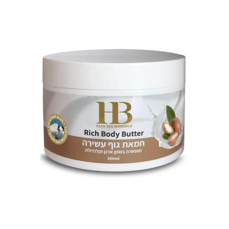 H&B Dead Sea Minerals Aromatické tělové máslo s obsahem argánového oleje 350 ml