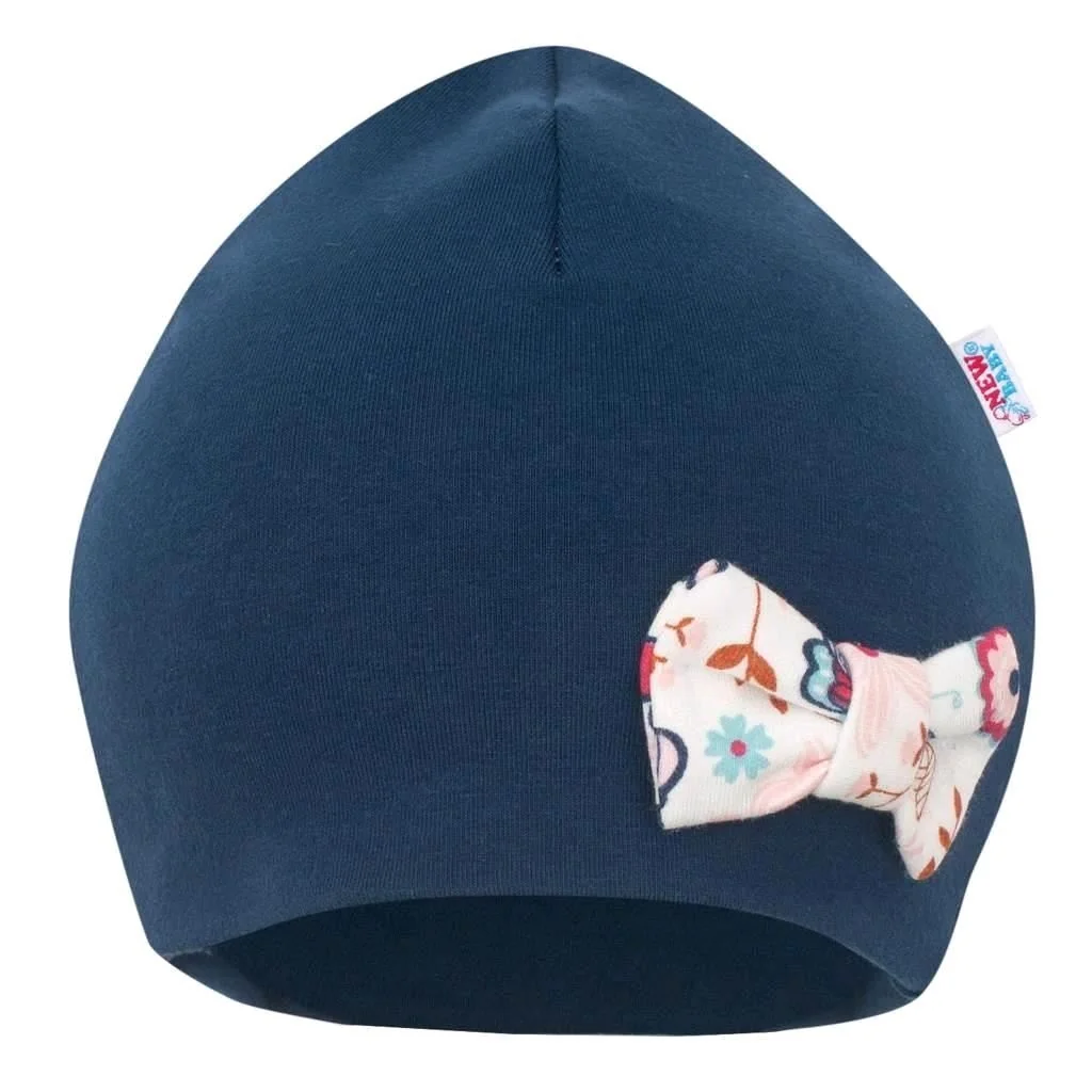 New Baby Kojenecká čepička s šátkem na krk Missy modrá, vel. 86 (12-18m)