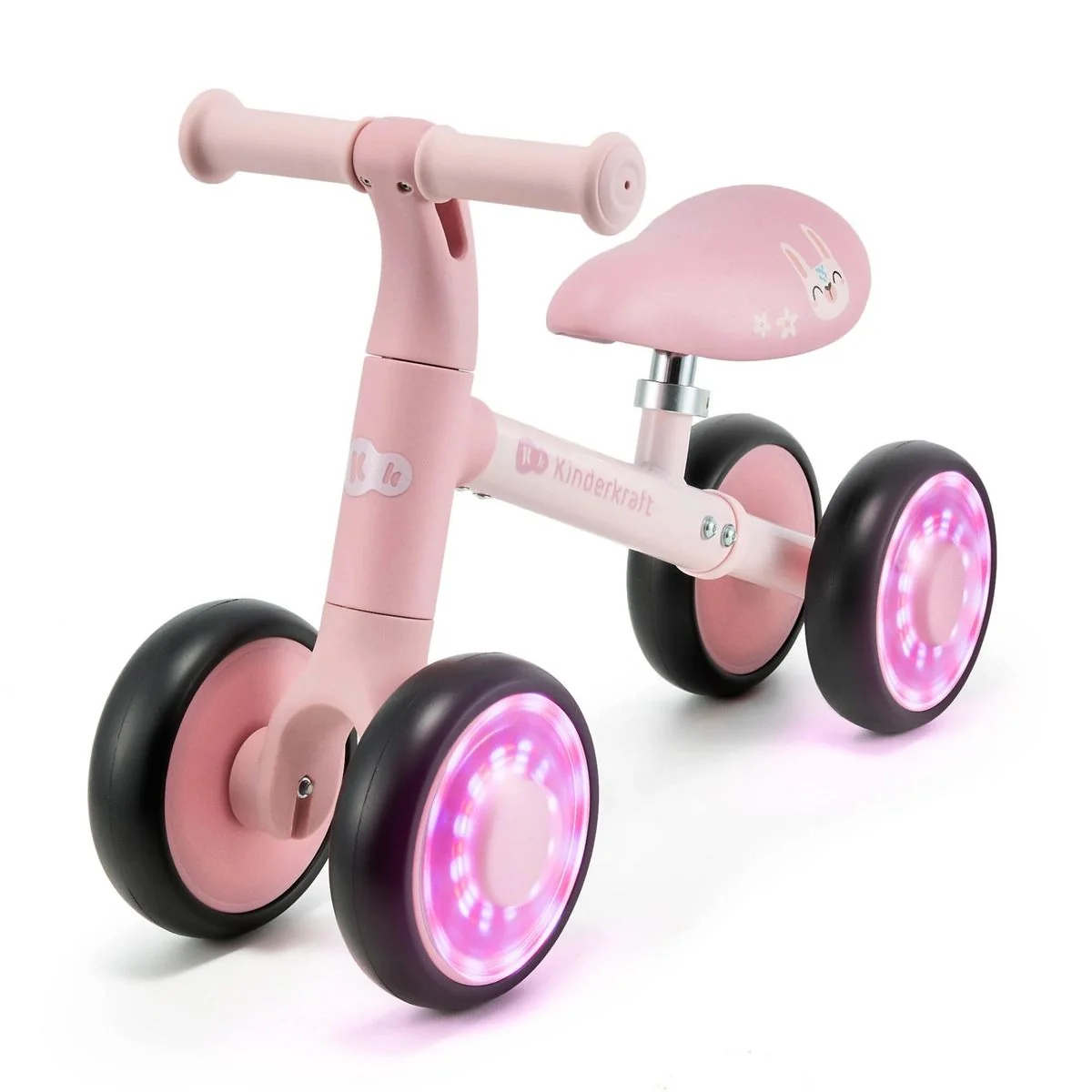 Kinderkraft Odrážedlo CUTIE FLASH se světelnými koly RGB – pink