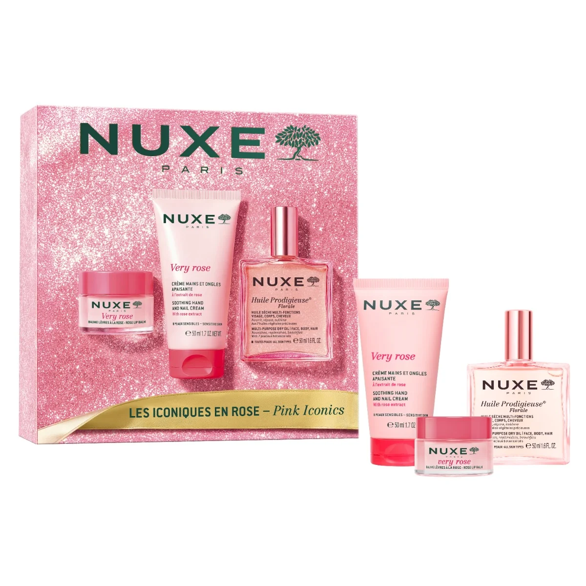 Nuxe Iconics Rose dárková sada 3 ks