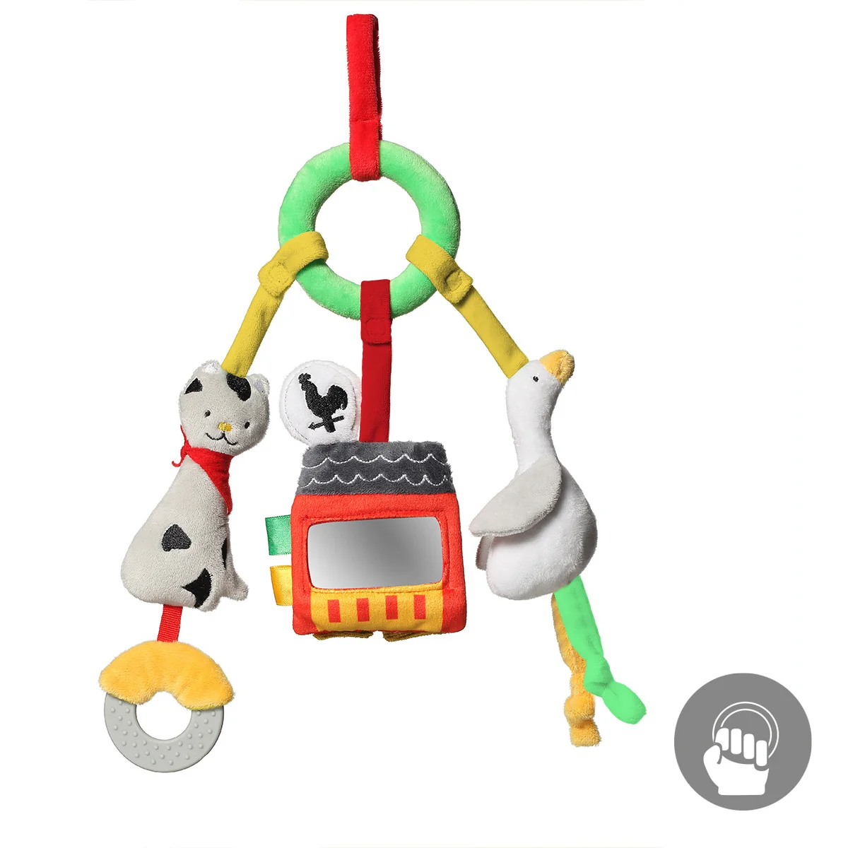 Babyono Závěsná edukační hračka ON THE FARM,