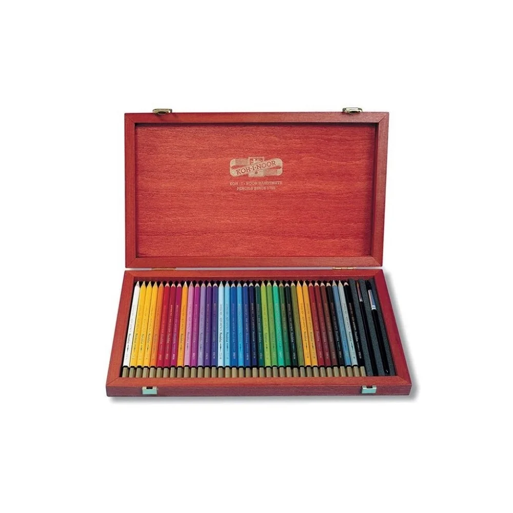 KOH-I-NOOR MONDELUZ 3795/36 - akvarelové pastelky v dřevěné kazetě - 36 ks