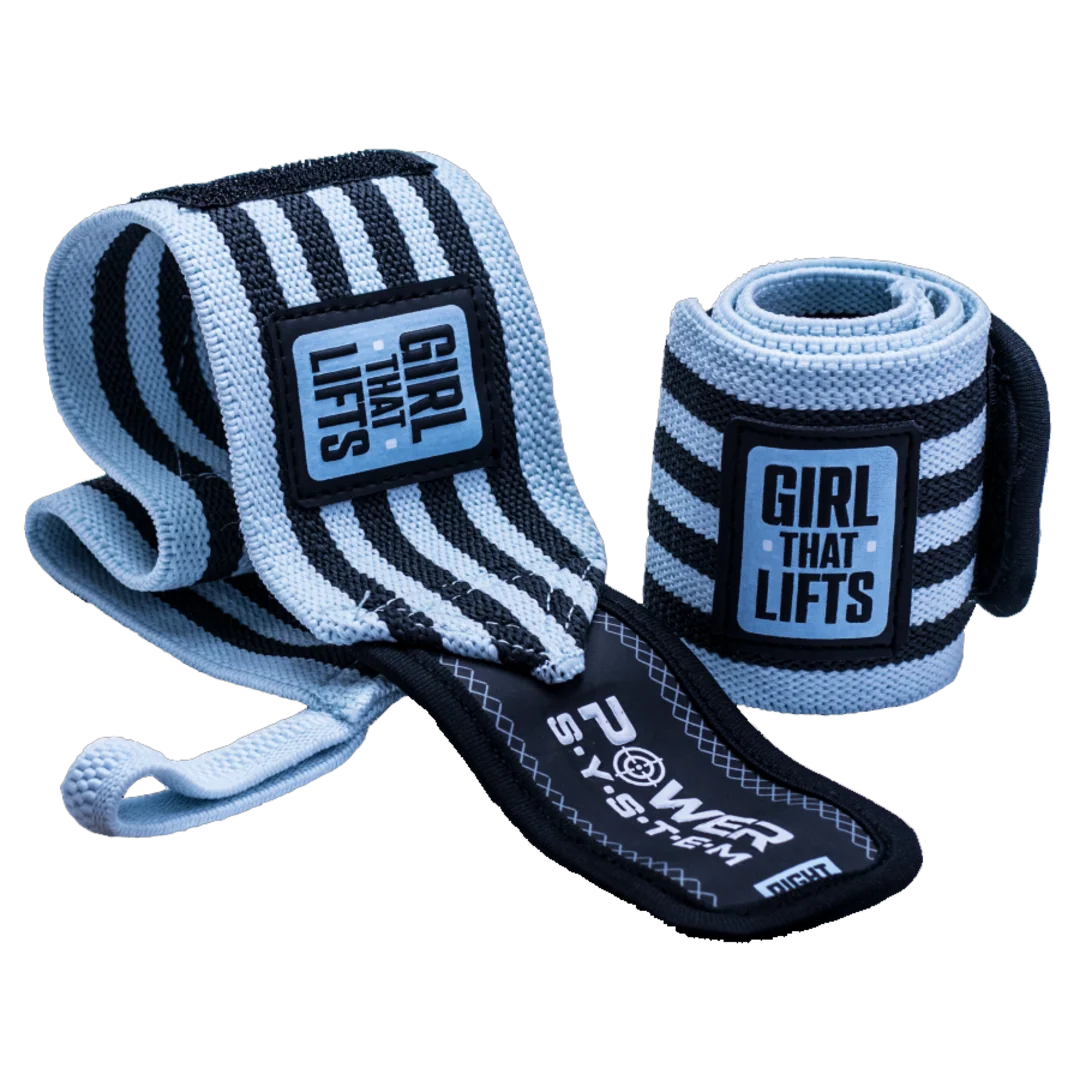 Power System Dámské posilovací bandáže na zápěstí Wrist Wraps GTL 3510 - modré