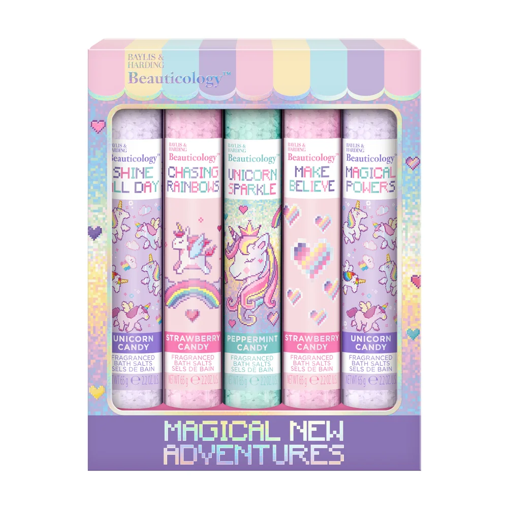 Baylis & Harding Dárková sada solí do koupele Unicorn 5x65 g