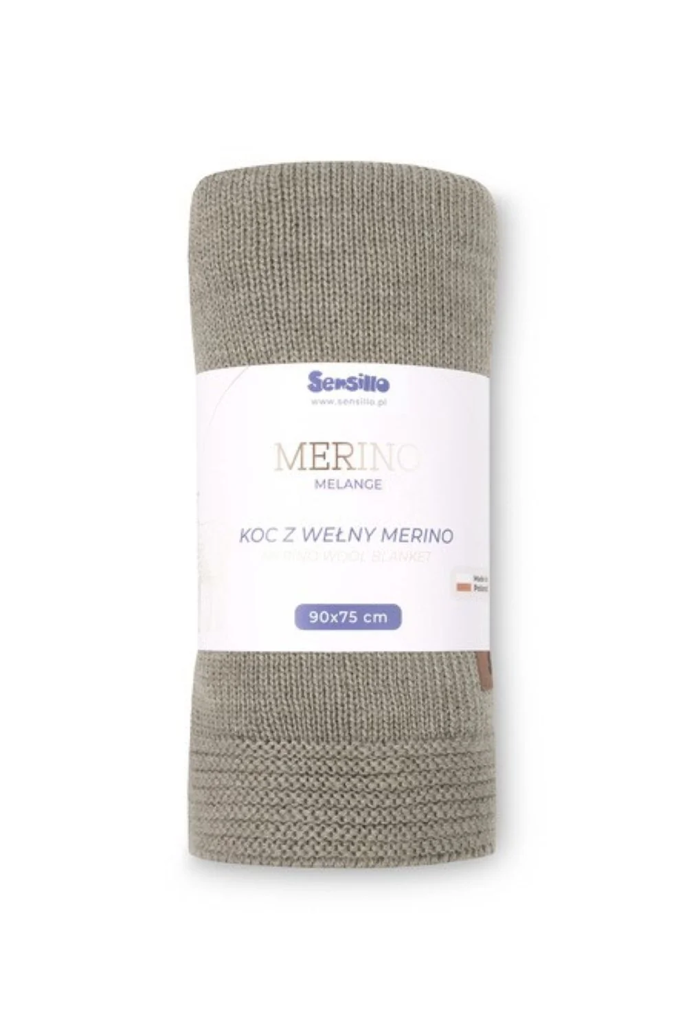 SENSILLO Dětská deka z merino vlny 100% – tm. béžová