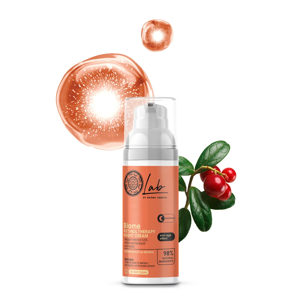 Natura Siberica Lab Biome Retinol Therapy Noční krém 50 ml