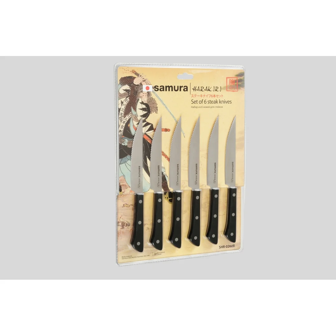 Samura HARAKIRI Sada 6 nožů na steaky (SHR-0260B)