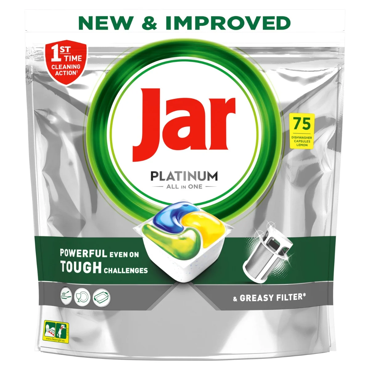 Jar Platinum Lemon kapsle do myčky 75 ks