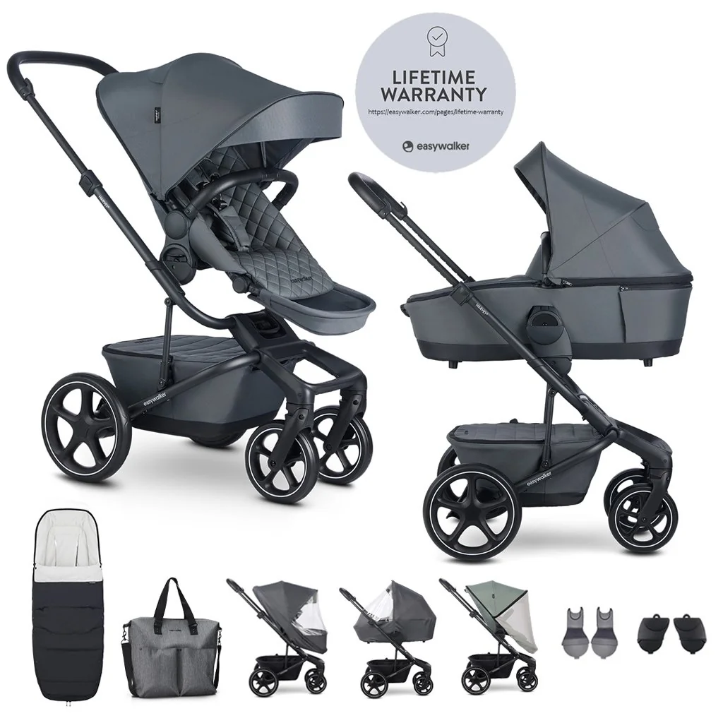 Easywalker Kočárek kombinovaný Harvey⁵ Premium Mineral Grey XXL RWS