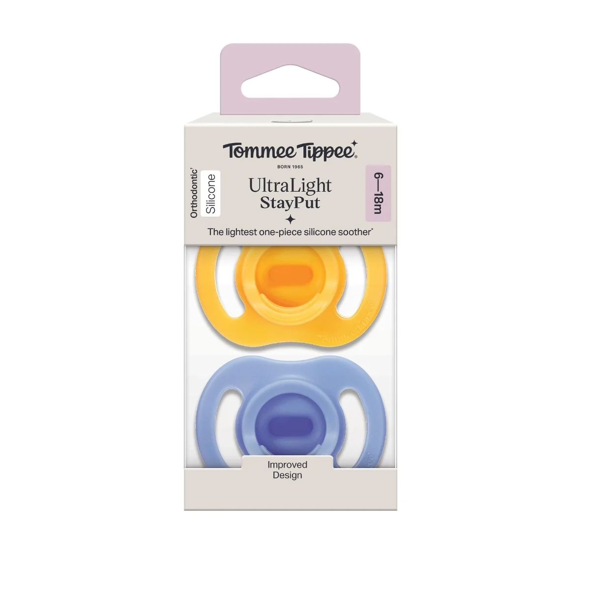 Tommee Tippee Silikonový dudlík Ultra Light 6-18m 2 ks více barevných variant