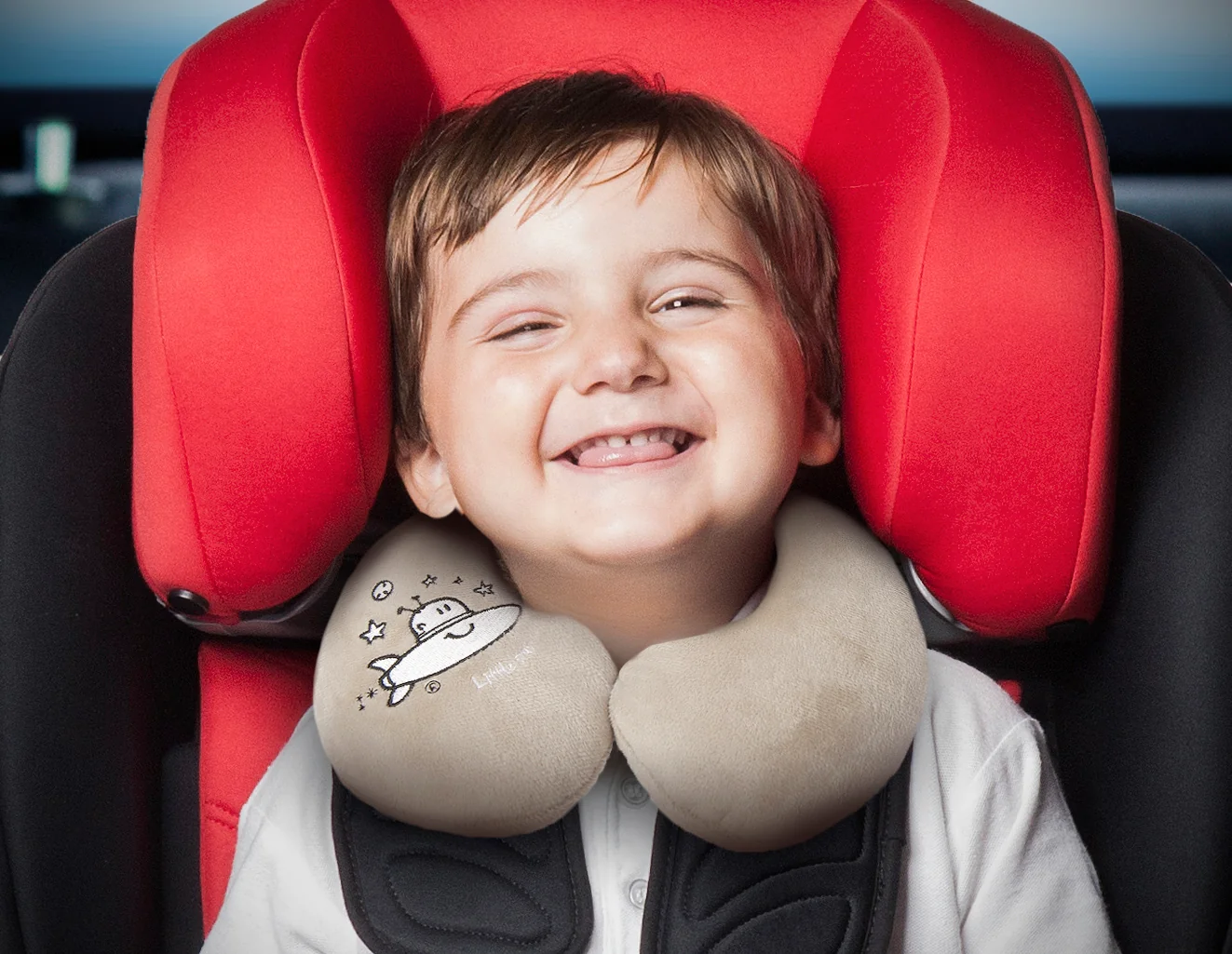 Babypack Cestovní polštář do auta, béžový