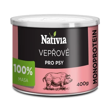 Nativia konzerva vepřová svalovina 400 g