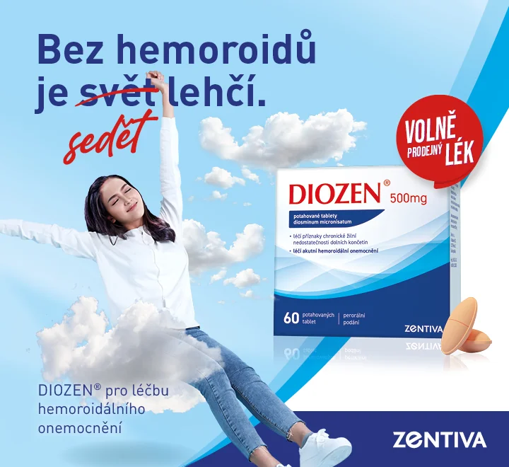 DIOZEN 500 mg 60 tablet. Bez hemoroidů je sedět lehčí.