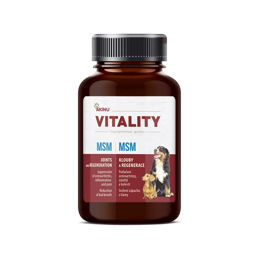 Akinu VITALITY doplněk stravy pro psy MSM 200 g 