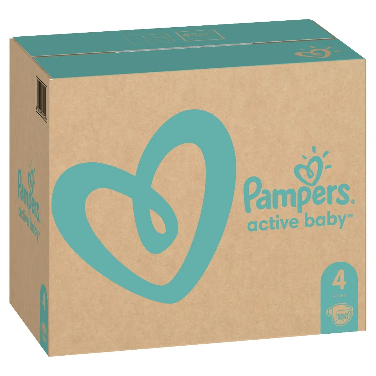 Pampers Active Baby vel. 4 Monthly Pack 9-14 kg dětské pleny 180 ks