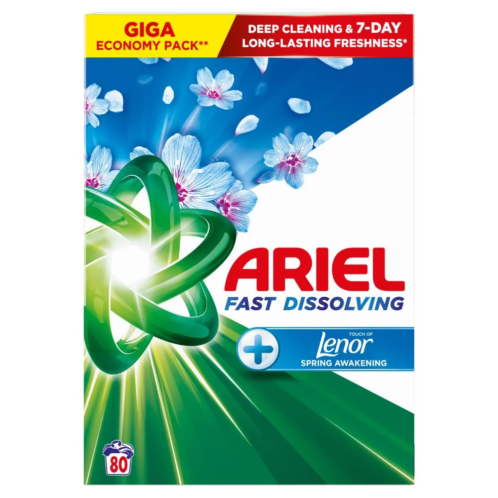 Ariel Touch of Lenor Spring Awakening prací prášek 4,4 kg 80 praní