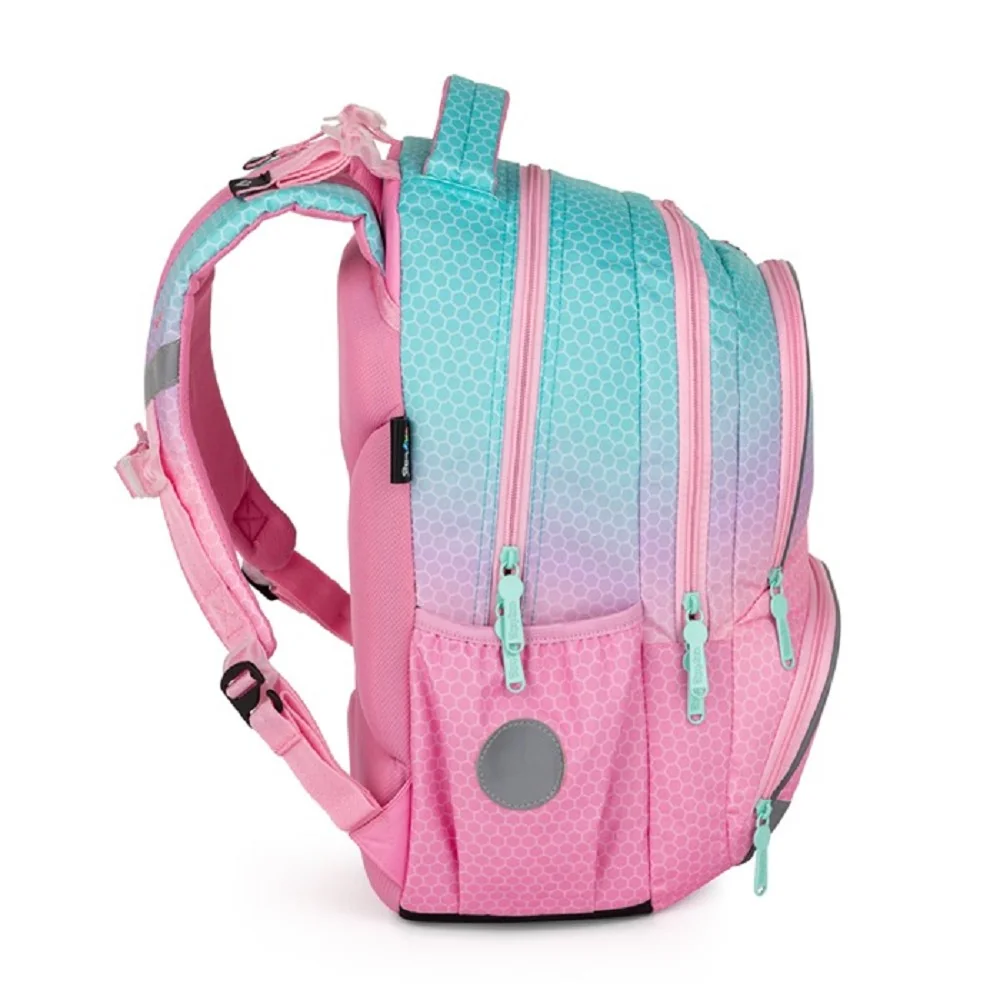 Oxybag OXY NEXT - školní set Ombre Pink 3 ks: batoh, penál, sáček batoh, penál, sáček