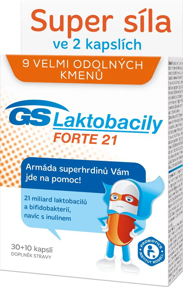 GS Laktobacily Forte 21 30+10 kapslí