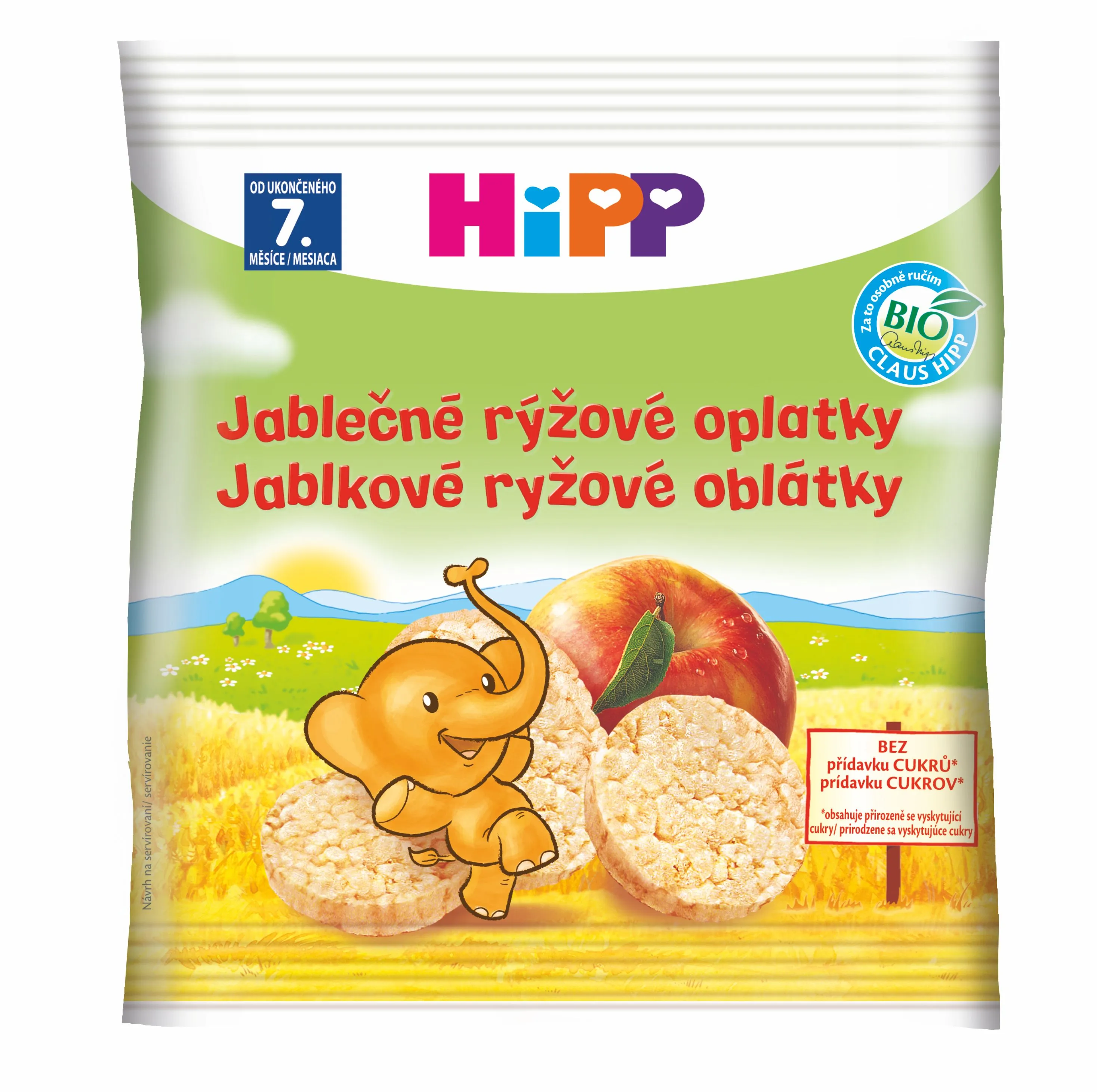 HIPP SUŠENKY BIO Jablečné rýžové oplatky