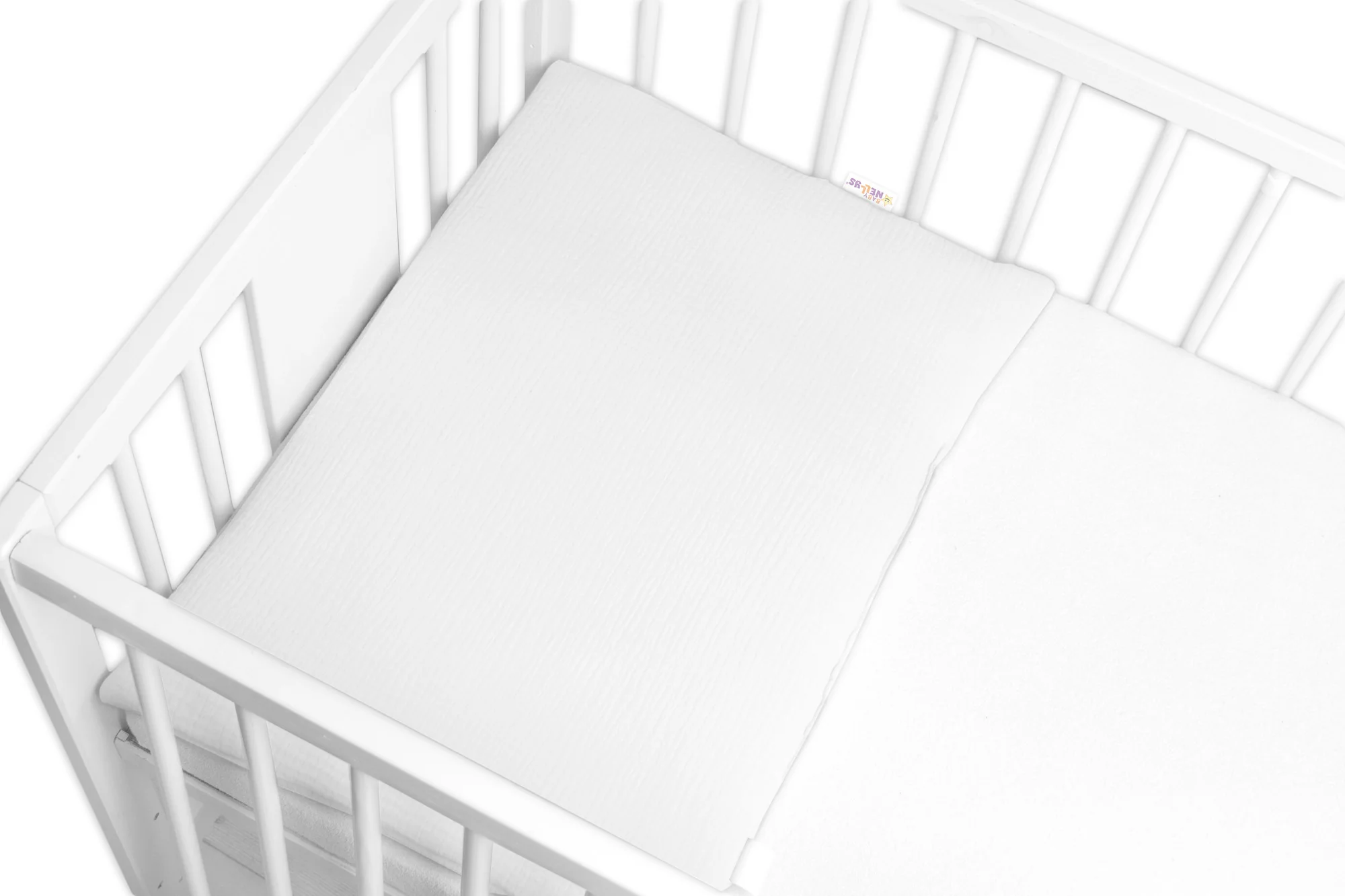 Baby Nellys Mušelínový polštářek s výplní 40 x 60 cm,  Maxi, bílý
