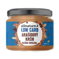 Allnature Arašídový krém s mléčnou LOW carb čokoládou