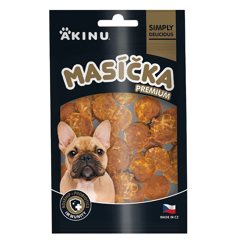 Akinu MASÍČKA PREMIUM Immunity pamlsek pro psy 6 x 75 g 