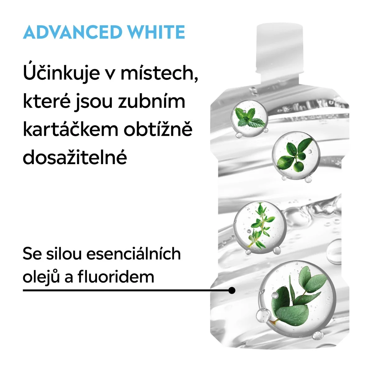 Listerine Advanced White Mild Taste ústní voda 500 ml